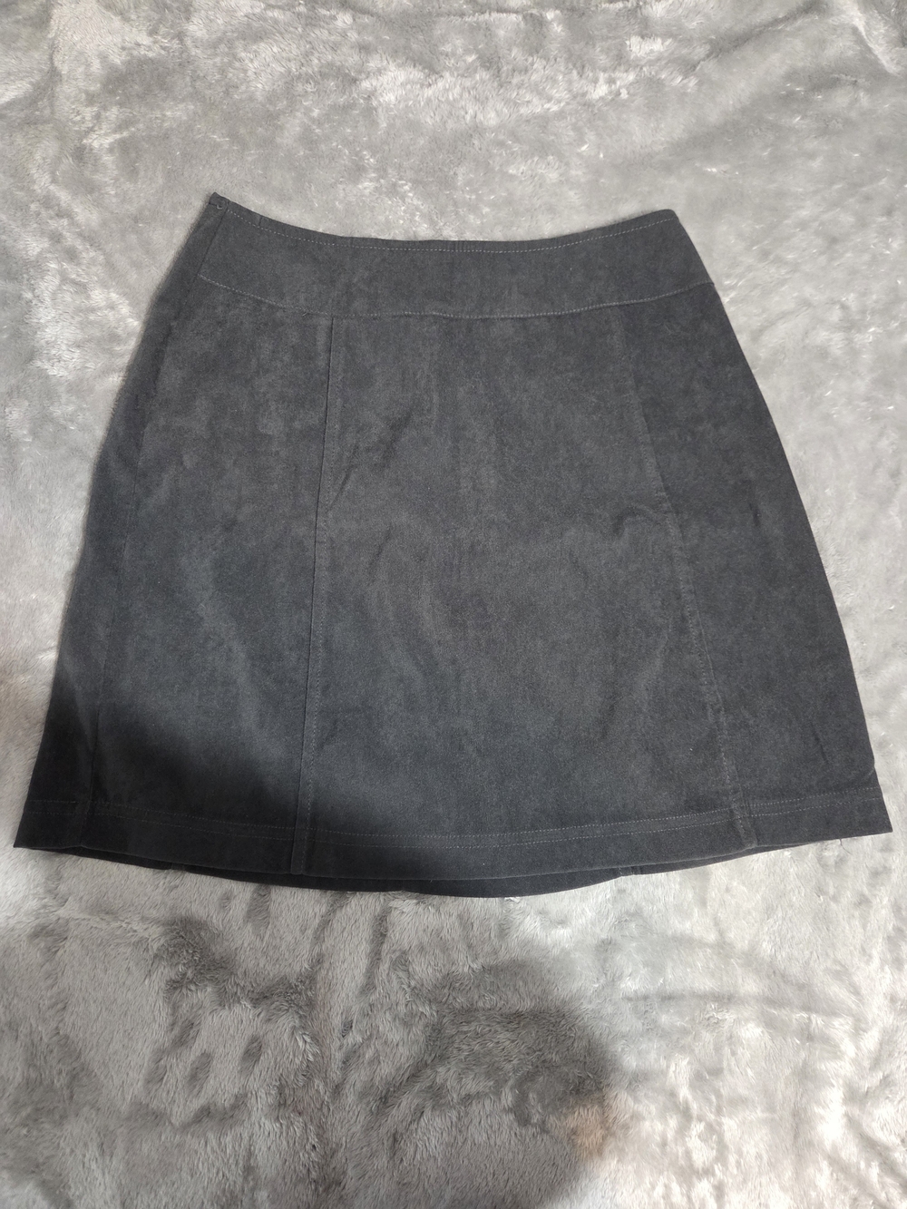 Tarea Dark Charcoal A-Line Panel Mini Skirt